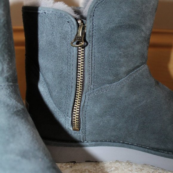 NEW UGG ABREE MINI GRAY SUEDE WATER RESISTANT BOOT - Picture 4 of 9